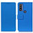 Leather Case Stands Flip Cover Holder M08L for Motorola Moto G Pure Blue