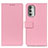 Leather Case Stands Flip Cover Holder M08L for Motorola Moto G Stylus (2022) 5G Pink