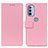 Leather Case Stands Flip Cover Holder M08L for Motorola Moto G41 Pink