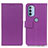 Leather Case Stands Flip Cover Holder M08L for Motorola Moto G41 Purple