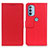 Leather Case Stands Flip Cover Holder M08L for Motorola Moto G41 Red