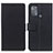 Leather Case Stands Flip Cover Holder M08L for Motorola Moto G50 Black