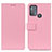 Leather Case Stands Flip Cover Holder M08L for Motorola Moto G50 Pink