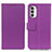 Leather Case Stands Flip Cover Holder M08L for Motorola MOTO G52 Purple
