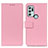 Leather Case Stands Flip Cover Holder M08L for Motorola Moto G60s Pink