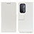 Leather Case Stands Flip Cover Holder M08L for OnePlus Nord N200 5G White