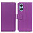 Leather Case Stands Flip Cover Holder M08L for Oppo A17 Purple