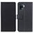 Leather Case Stands Flip Cover Holder M08L for Oppo A94 4G Black