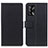 Leather Case Stands Flip Cover Holder M08L for Oppo A95 4G Black