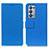 Leather Case Stands Flip Cover Holder M08L for Oppo Reno6 Pro 5G Blue