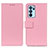 Leather Case Stands Flip Cover Holder M08L for Oppo Reno6 Pro 5G India Pink