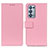 Leather Case Stands Flip Cover Holder M08L for Oppo Reno6 Pro 5G Pink