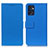 Leather Case Stands Flip Cover Holder M08L for Oppo Reno7 5G Blue