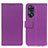 Leather Case Stands Flip Cover Holder M08L for Oppo Reno8 T 4G Purple