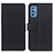 Leather Case Stands Flip Cover Holder M08L for Samsung Galaxy M52 5G Black