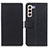 Leather Case Stands Flip Cover Holder M08L for Samsung Galaxy S21 5G Black