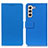 Leather Case Stands Flip Cover Holder M08L for Samsung Galaxy S21 5G Blue