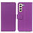 Leather Case Stands Flip Cover Holder M08L for Samsung Galaxy S21 5G Purple