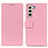 Leather Case Stands Flip Cover Holder M08L for Samsung Galaxy S22 Plus 5G Pink