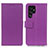 Leather Case Stands Flip Cover Holder M08L for Samsung Galaxy S22 Ultra 5G Purple