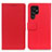 Leather Case Stands Flip Cover Holder M08L for Samsung Galaxy S22 Ultra 5G Red