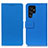 Leather Case Stands Flip Cover Holder M08L for Samsung Galaxy S23 Ultra 5G Blue