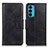 Leather Case Stands Flip Cover Holder M09L for Motorola Moto Edge 20 5G Black