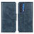 Leather Case Stands Flip Cover Holder M09L for Motorola Moto Edge (2021) 5G Blue