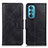 Leather Case Stands Flip Cover Holder M09L for Motorola Moto Edge 30 5G Black