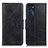 Leather Case Stands Flip Cover Holder M09L for Motorola Moto G 5G (2022) Black