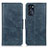 Leather Case Stands Flip Cover Holder M09L for Motorola Moto G 5G (2022) Blue