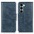 Leather Case Stands Flip Cover Holder M09L for Motorola Moto G200 5G Blue