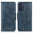 Leather Case Stands Flip Cover Holder M09L for Motorola Moto G52j 5G Blue