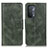 Leather Case Stands Flip Cover Holder M09L for OnePlus Nord N200 5G Green