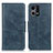 Leather Case Stands Flip Cover Holder M09L for Oppo Reno7 4G Blue