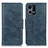 Leather Case Stands Flip Cover Holder M09L for Oppo Reno8 4G Blue