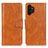 Leather Case Stands Flip Cover Holder M09L for Samsung Galaxy A04s Brown