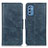 Leather Case Stands Flip Cover Holder M09L for Samsung Galaxy M52 5G Blue