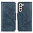 Leather Case Stands Flip Cover Holder M09L for Samsung Galaxy S21 5G Blue