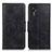Leather Case Stands Flip Cover Holder M09L for Samsung Galaxy XCover 5 SM-G525F Black