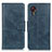 Leather Case Stands Flip Cover Holder M09L for Samsung Galaxy XCover 5 SM-G525F Blue