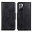 Leather Case Stands Flip Cover Holder M09L for Xiaomi Redmi Note 11S 5G Black