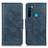 Leather Case Stands Flip Cover Holder M09L for Xiaomi Redmi Note 8 (2021) Blue