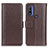 Leather Case Stands Flip Cover Holder M10L for Motorola Moto G Pure Brown