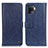 Leather Case Stands Flip Cover Holder M10L for Oppo A94 4G Blue