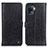 Leather Case Stands Flip Cover Holder M10L for Oppo F19 Pro Black