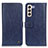 Leather Case Stands Flip Cover Holder M10L for Samsung Galaxy S21 5G Blue