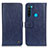 Leather Case Stands Flip Cover Holder M10L for Xiaomi Redmi Note 8 (2021) Blue