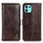 Leather Case Stands Flip Cover Holder M11L for Motorola Moto Edge 20 Lite 5G Brown