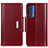 Leather Case Stands Flip Cover Holder M11L for Motorola Moto Edge (2021) 5G Red